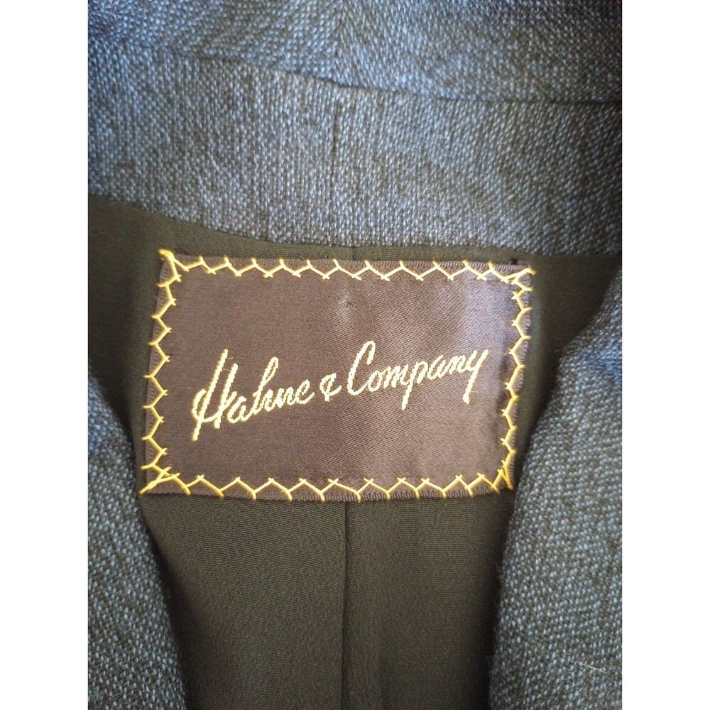 Vintage Hahne & Co Wool Blazer Jacket Women's Small Navy Blue Button Front 1950s - Picture 10 of 12